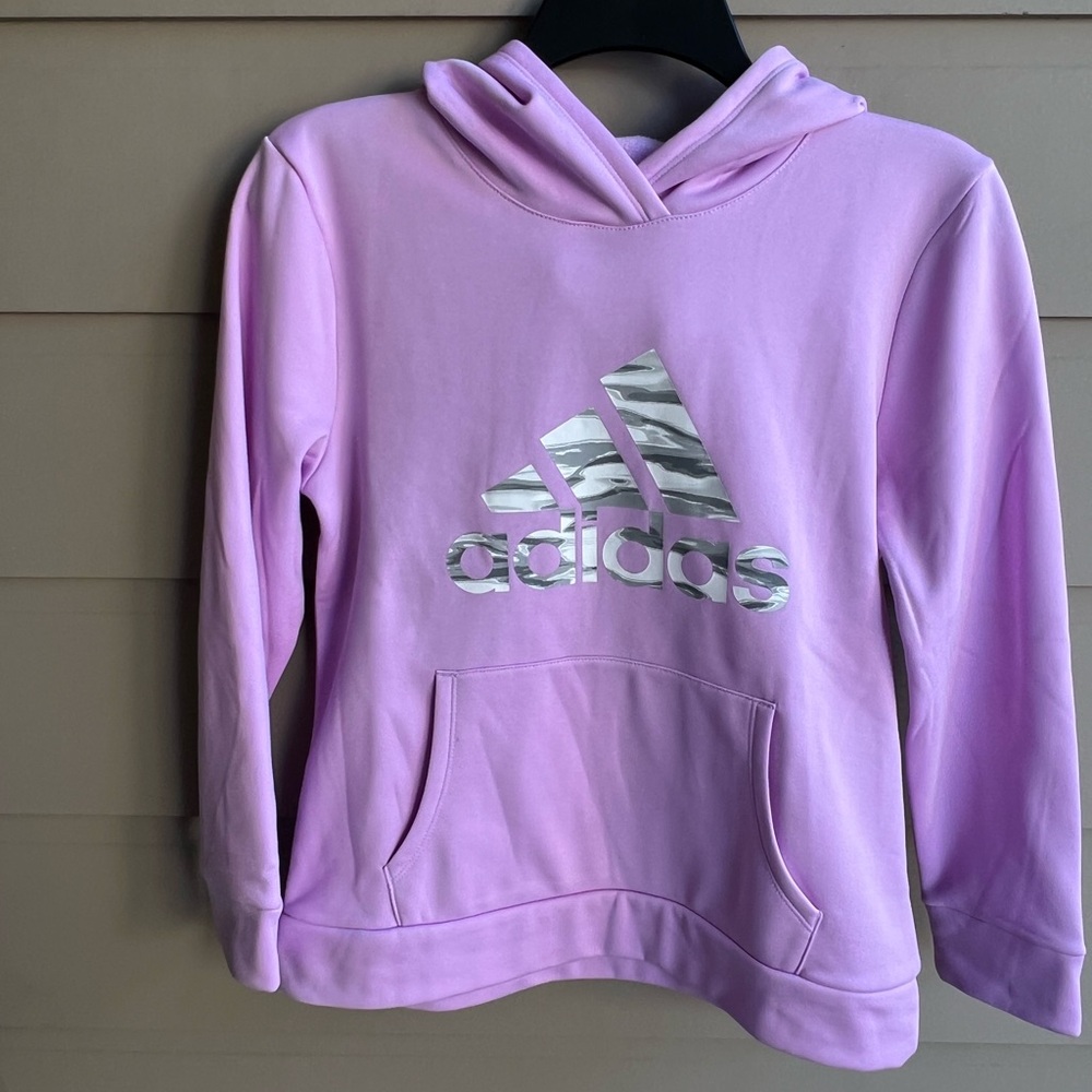Girls adidas Purple Graphic Hoodie size XL